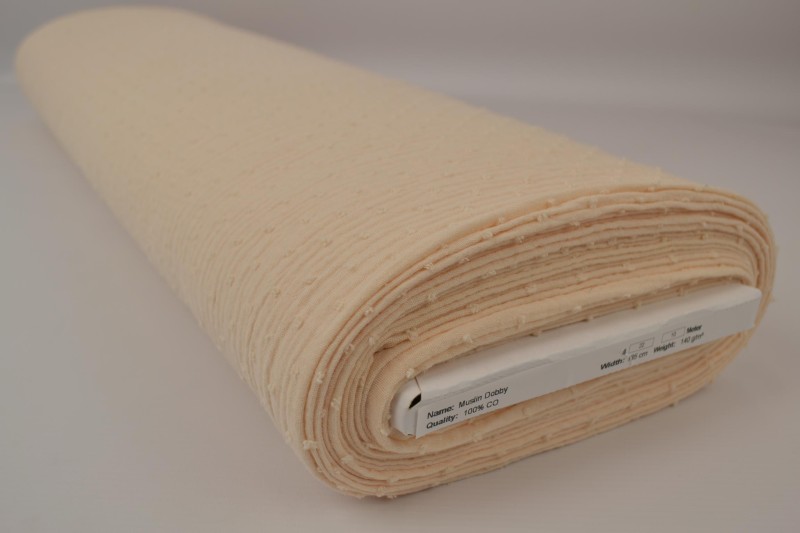 Mousseline Dobby champagne, rouleau