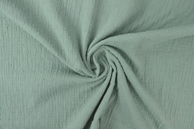 Mousseline Dobby vieux vert