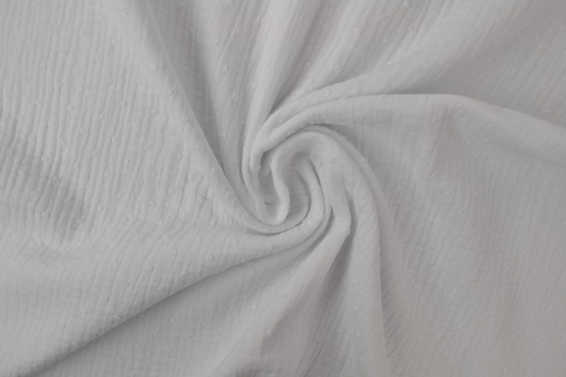 Mousseline Dobby blanc