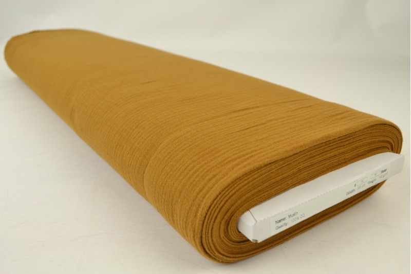 Mousseline (hydrophile) jaune ocre foncé, rouleau