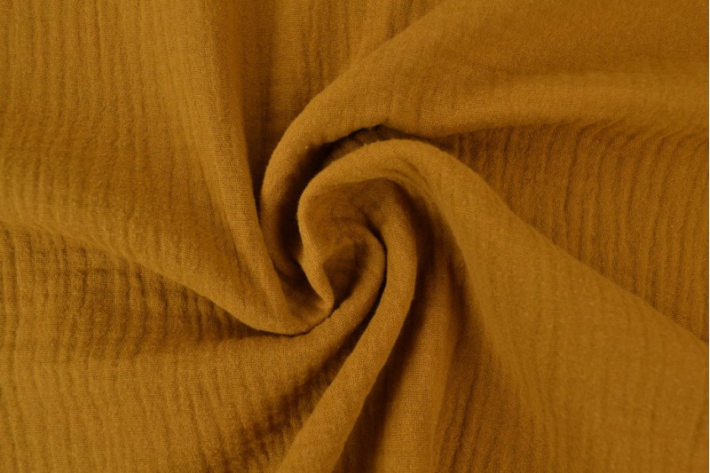 Mousseline (hydrophile) jaune ocre foncé