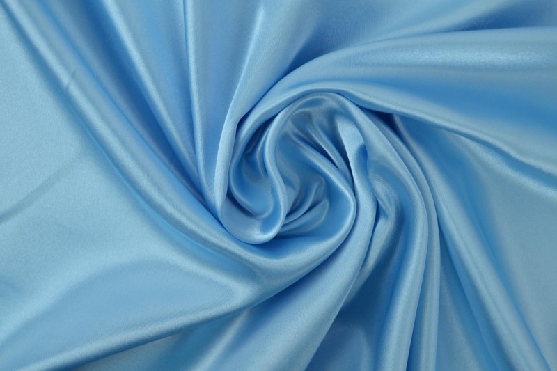 Satin de Polyester satin aqua