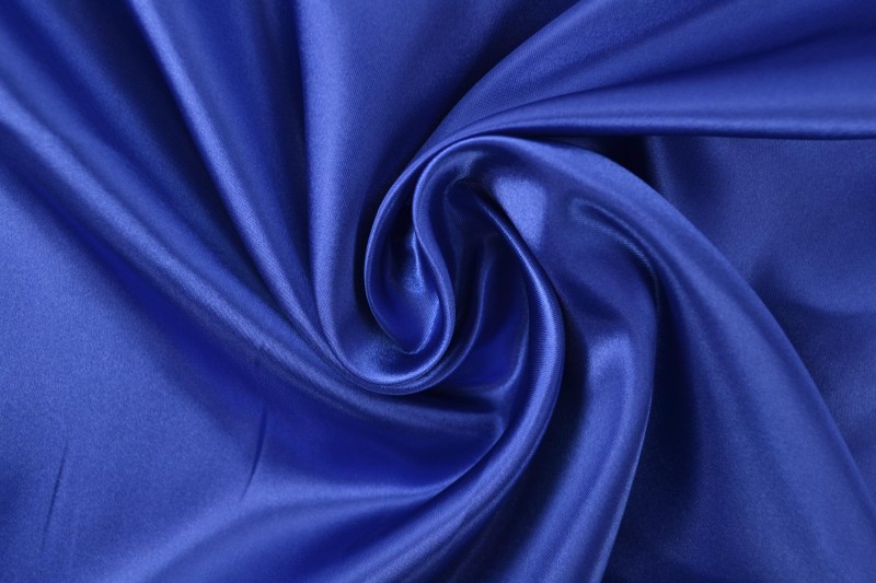 Satin de Polyester satin bleu