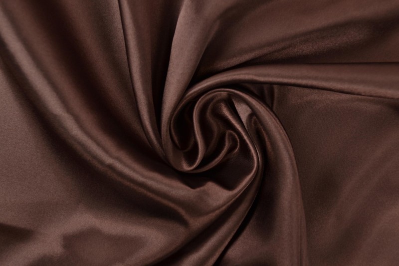 Satin de Polyester satin brun