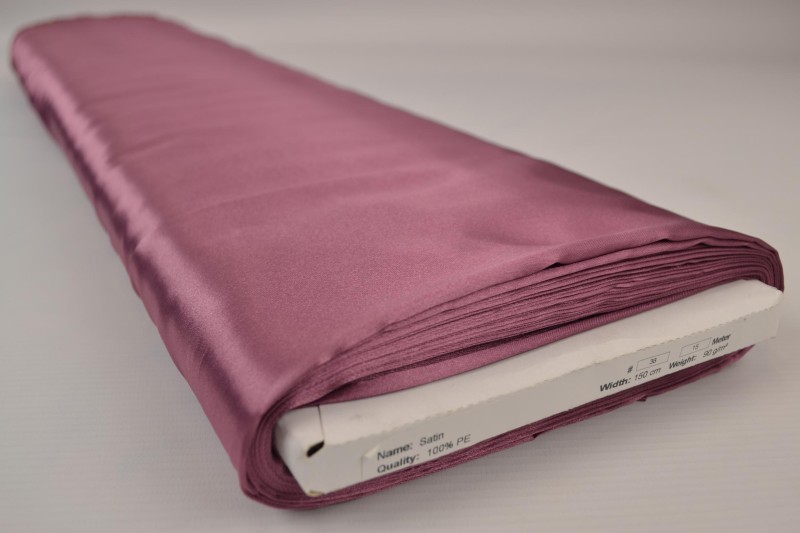 Satin de Polyester satin vieux rose foncé, rouleau