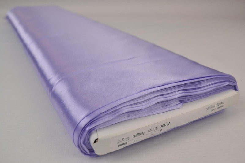 Satin de Polyester satin lavande, rouleau
