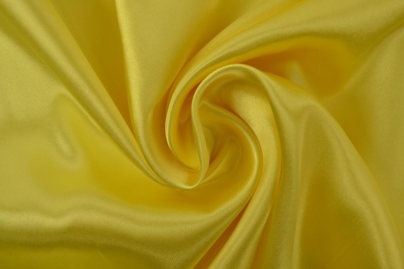 Satin de Polyester satin jaune clair