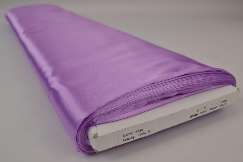 Satin de Polyester satin lilas, rouleau