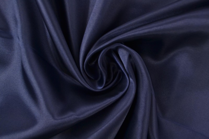 Satin de Polyester satin bleu marine