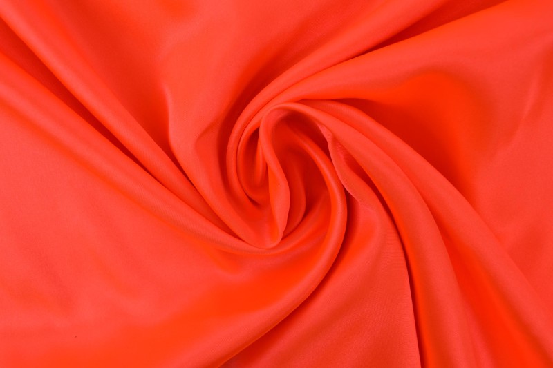 Satin de Polyester satin orange néon