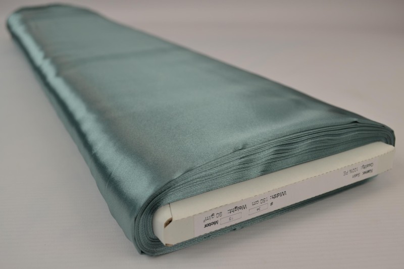 Satin de Polyester satin vieux vert, rouleau