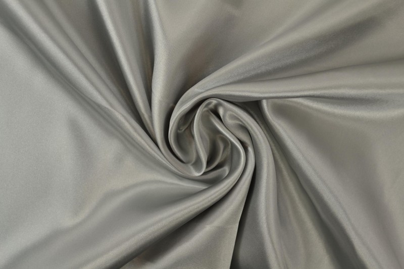 Satin de Polyester satin gris argenté