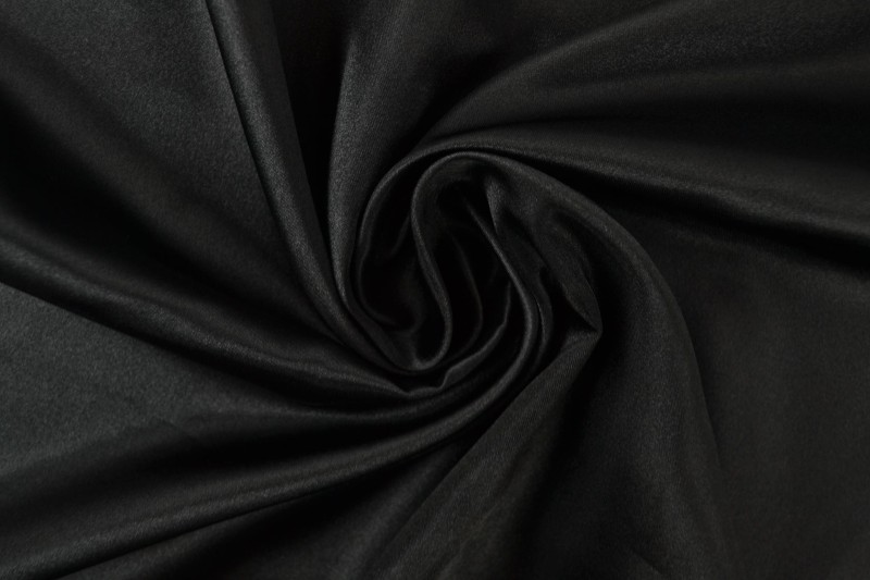 Satin de Polyester satin noir