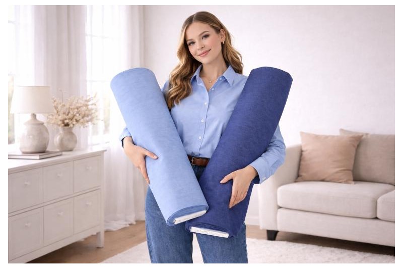 Denim Chambray Lavé — rouleau de tissu denim