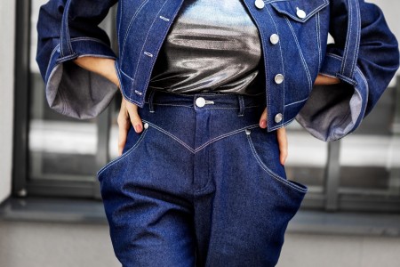 Viscose Shine Aspect Denim — rouleau de tissu tissu viscose