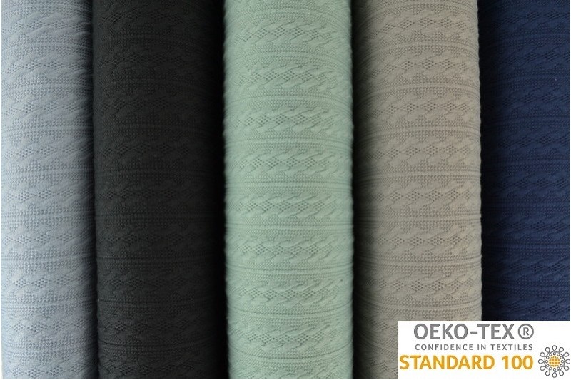 Jacquard Torsade — tissu jersey au rouleau