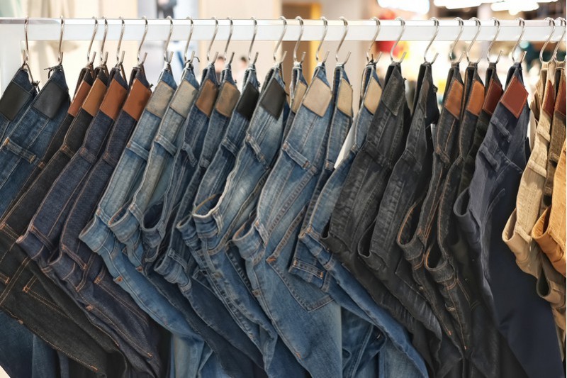 Jeans Stretch Délavé — tissu denim au rouleau