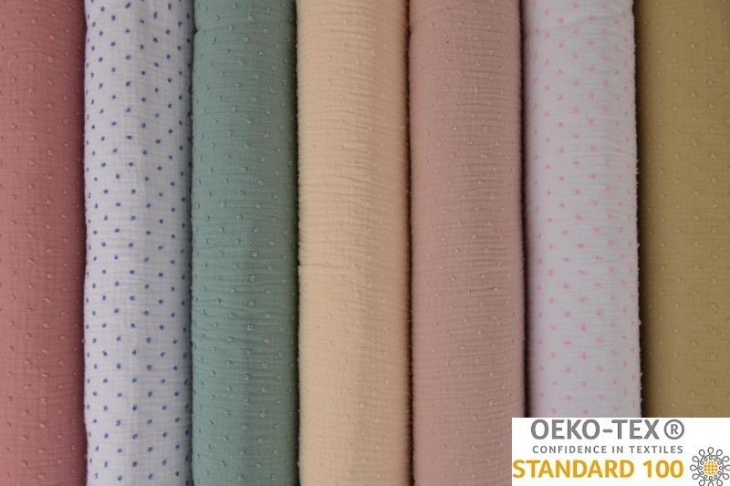Mousseline Dobby — tissu double gaze au rouleau