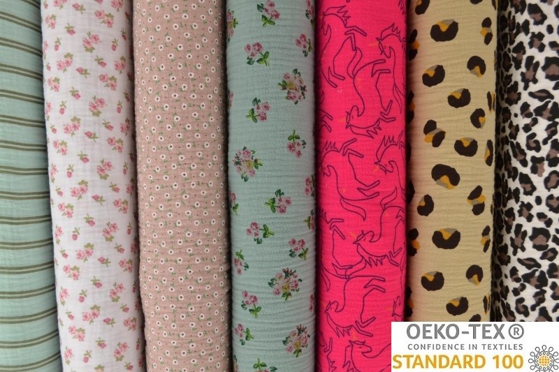 Mousseline Imprimée — tissu double gaze au rouleau