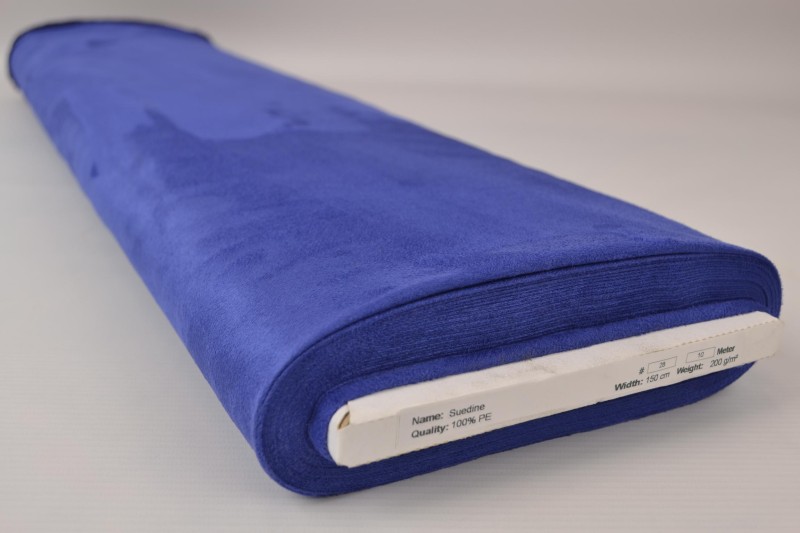 Suédine bleu cobalt, rouleau