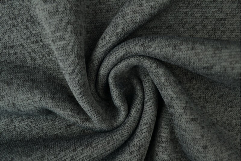 Tissu Sweat Maille gris foncé mélangé