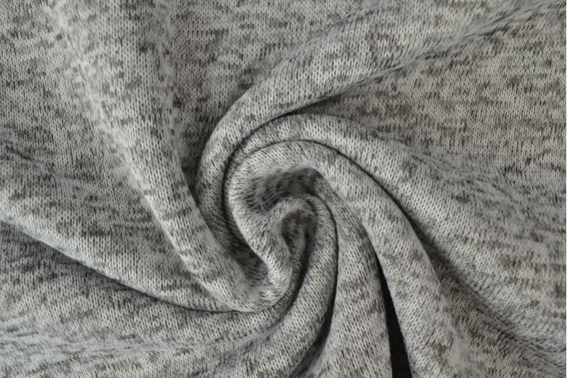 Tissu Sweat Maille gris chiné