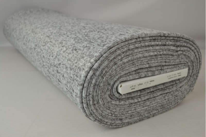 Tissu Sweat Maille gris chiné, rouleau