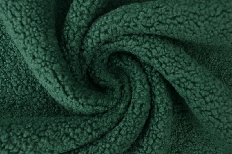 Fausse Fourrure Teddy vert foncé