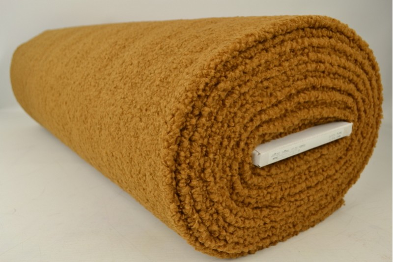 Fausse Fourrure Teddy jaune ocre foncé, rouleau