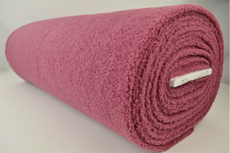 Fausse Fourrure Teddy vieux rose foncé, rouleau
