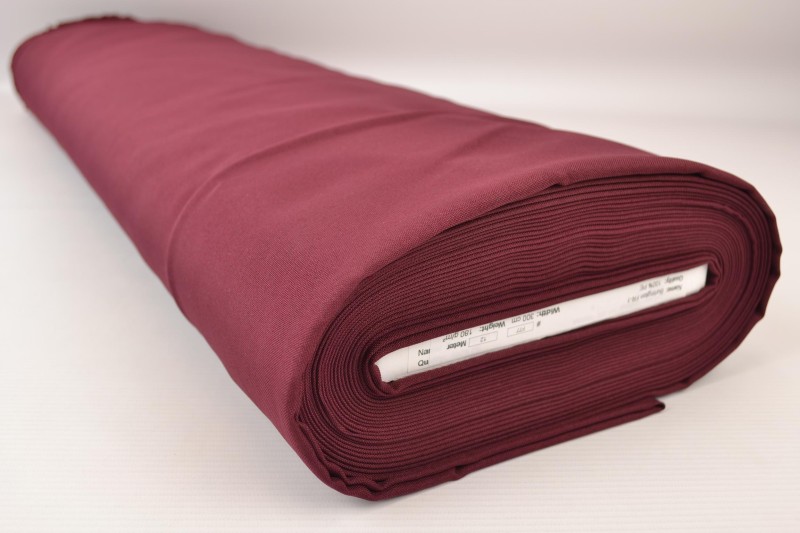 Terlenka FR terlenka ignifuge 300 cm de large, rouge bordeaux, rouleau
