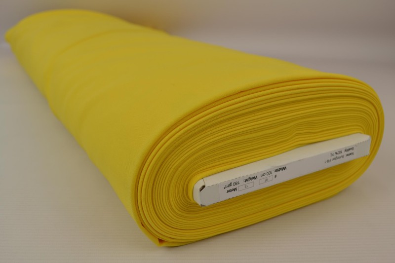 Terlenka FR terlenka ignifuge 300 cm de large, jaune, rouleau