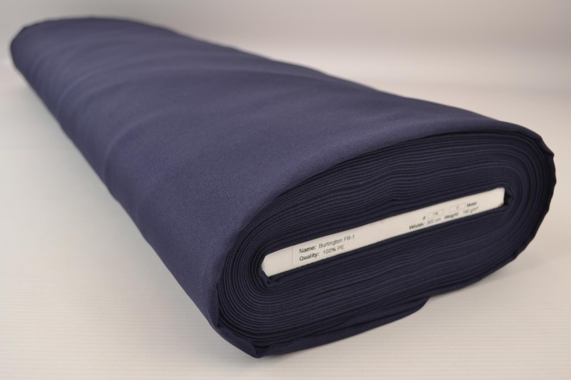 Terlenka FR terlenka ignifuge 300 cm de large, bleu marine, rouleau