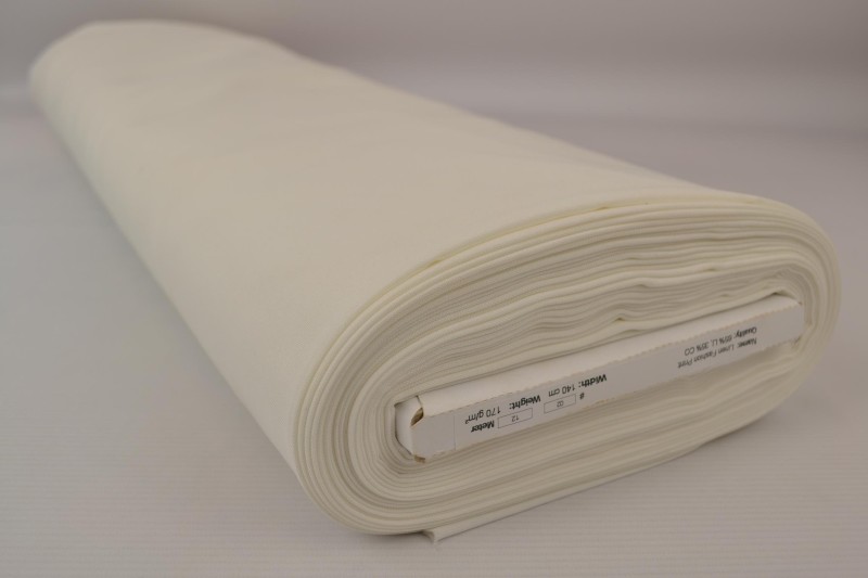 Terlenka FR terlenka ignifuge 300 cm de large, blanc cassé, rouleau
