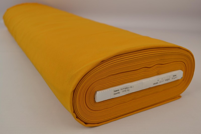 Terlenka FR terlenka ignifuge 300 cm de large, jaune ocre, rouleau