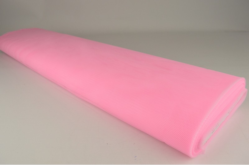 Tulle Rigide rose bébé, rouleau