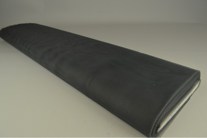 Tulle Rigide gris foncé, rouleau