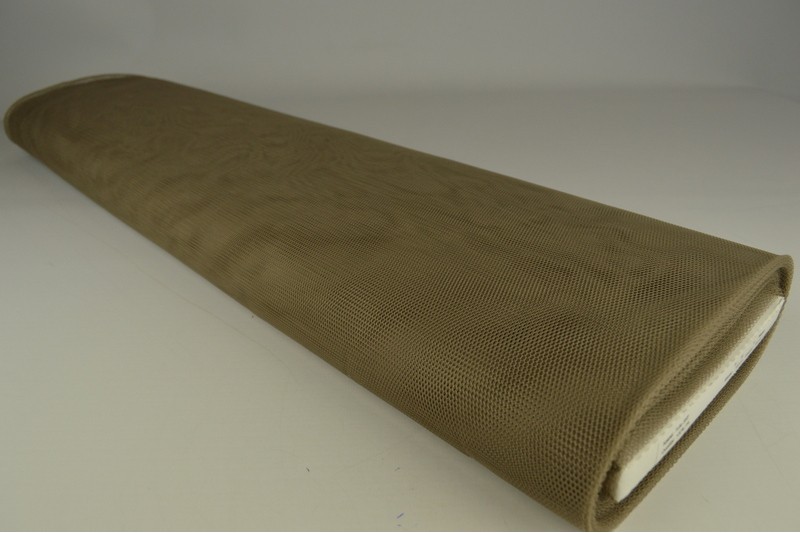 Tulle Rigide taupe, rouleau