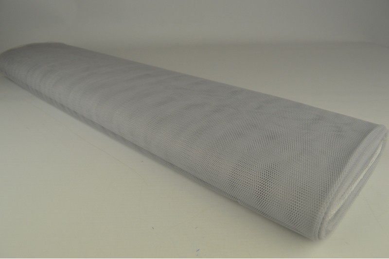Tulle Rigide argent, rouleau