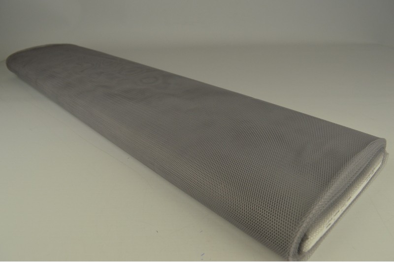 Tulle Rigide gris argenté, rouleau