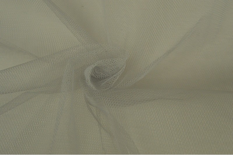 Tulle Rigide gris argenté