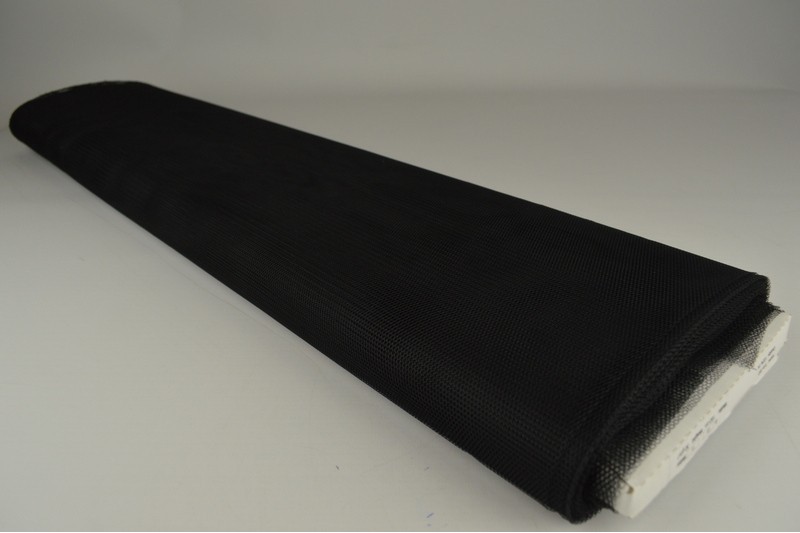 Tulle Rigide noir, rouleau