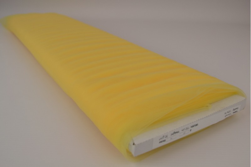 Tulle Souple (tulle de mariée) jaune clair, rouleau