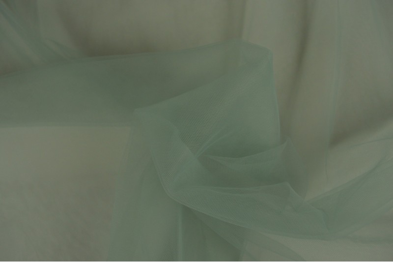 Tulle Souple (tulle de mariée) vieux vert