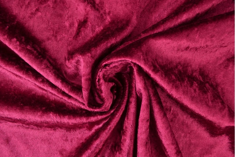 1 mètre velours de panne rouge bordeaux