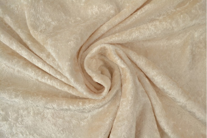 20 mètres velours de panne champagne