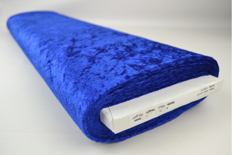 Velours de Panne bleu foncé, rouleau