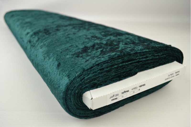 Velours de Panne vert foncé, rouleau