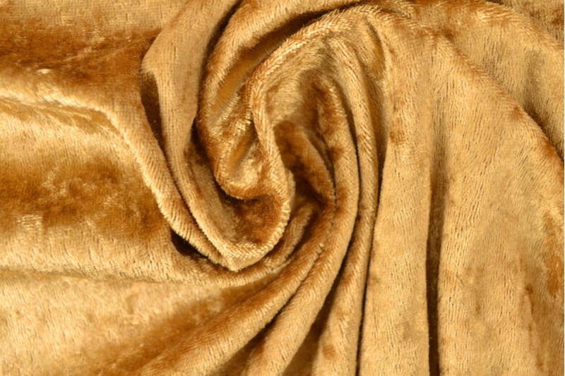 Velours de Panne jaune ocre foncé