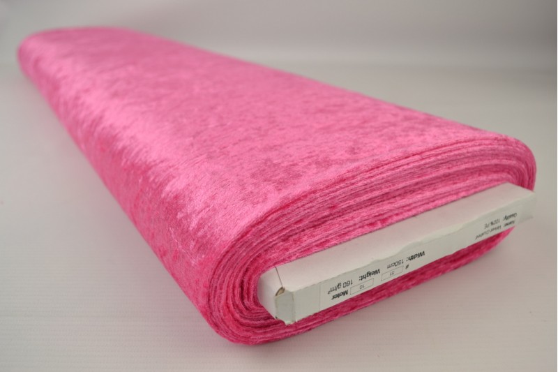 Velours de Panne fuchsia, rouleau